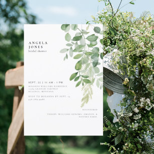 Dripping Foliage Bridal Shower Invitation