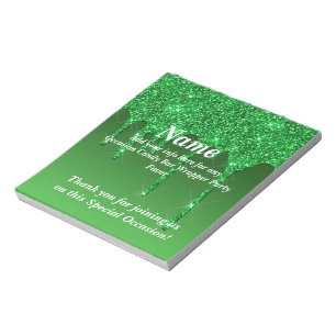 Dripping Glitter Candy Bar Wrapper Party Favours N Notepad