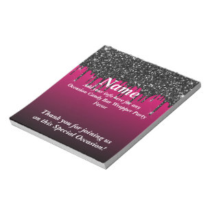 Dripping Glitter Candy Bar Wrapper Party Favours Notepad