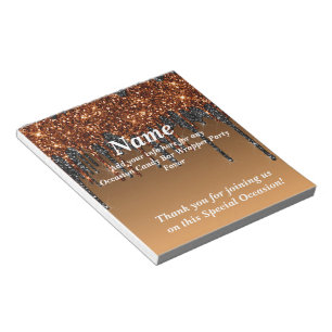 Dripping Glitter Candy Bar Wrapper Party Favours Notepad