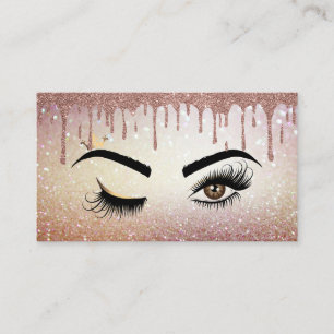 Dripping Gold Makeup artist Wink Eye Lashes Business Card