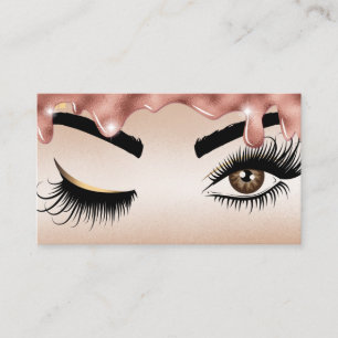 Dripping Gold Makeup artist Wink Eye Lashes Business Card