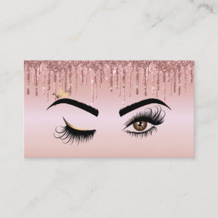 Dripping Gold Makeup artist Wink Eye Lashes Business Card
