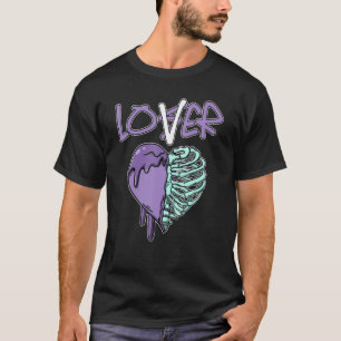 Dripping Heart Purple Pulse 1s Unisex Matching T-Shirt