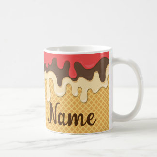 Dripping Ice Cream Cone Coffee Mug, Cup