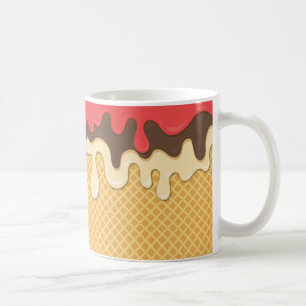 Dripping Ice Cream Cone Coffee Mug, Cup
