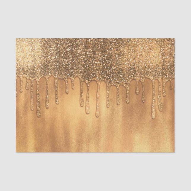 Dripping in Gold Honey Glitter Sweet 16 Party Tissue Paper (Front)