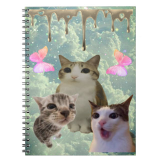dripping in gold meowl notepad notebook