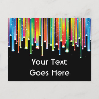 Dripping Lines of Paint Postcard