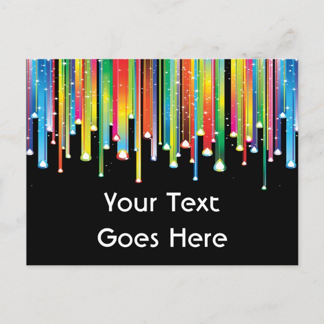 Dripping Lines of Paint Postcard (Front)