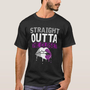 Dripping Lips Asexuality Ace Pride Demisexual Quee T-Shirt