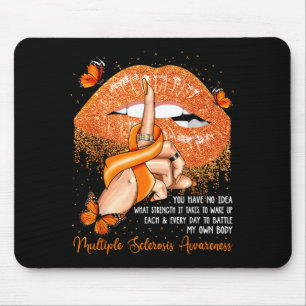 Dripping Lips Butterflies Multiple Sclerosis Aware Mouse Mat