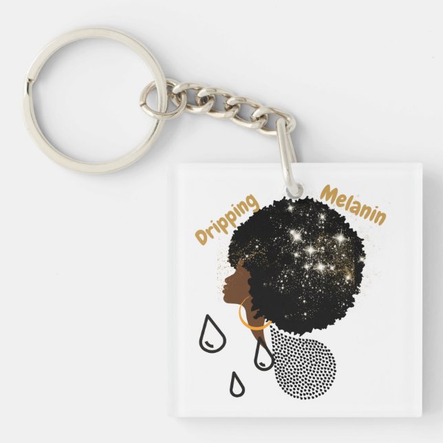 Dripping Melanin    Key Ring (Front)