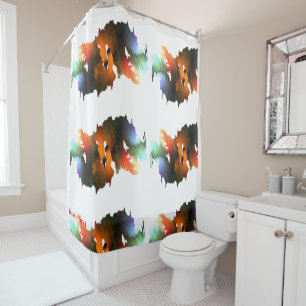 Dripping Paint and Brushes Shower Curtain