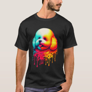 Dripping Paint Art Bichon Frise Bichon Tenerife T-Shirt
