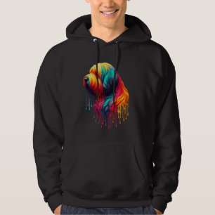 Dripping Paint Art Briard Briards Berger de Brie D Hoodie