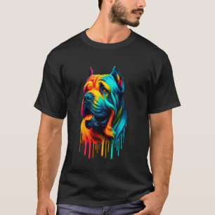 Dripping Paint Art Cane Corso Italian Mastiff T-Shirt