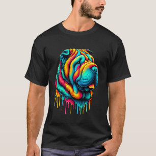 Dripping Paint Art Chinese Shar-Pei Shar Pei T-Shirt