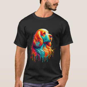 Dripping Paint Art Clumber Spaniel T-Shirt