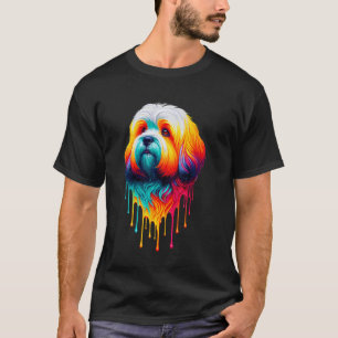 Dripping Paint Art Coton de Tulear T-Shirt