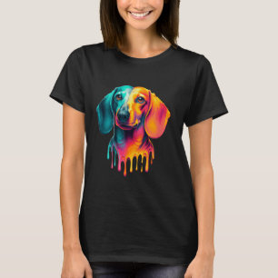 Dripping Paint Art Dachshund Dog Dachshunds Doxie T-Shirt