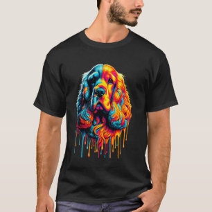 Dripping Paint Art English Cocker Spaniel Spaniels T-Shirt
