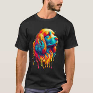 Dripping Paint Art English Cocker Spaniel Spaniels T-Shirt