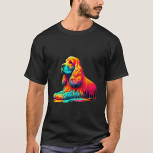 Dripping Paint Art English Cocker Spaniel Spaniels T-Shirt