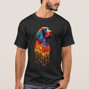 Dripping Paint Art German Wirehaired Pointer T-Shirt