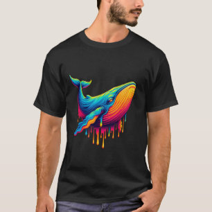 Dripping Paint Art Humpback Whale Humpback Whales T-Shirt