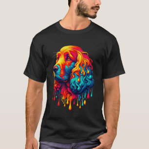 Dripping Paint Art Irish Water Spaniel T-Shirt