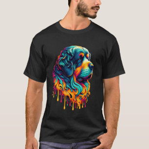 Dripping Paint Art Large Münsterländer Munsterland T-Shirt