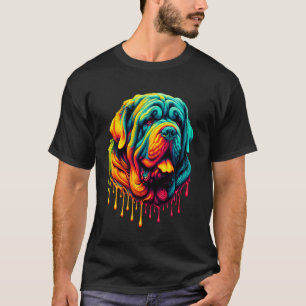 Dripping Paint Art Neapolitan Mastiff Mastino Napo T-Shirt