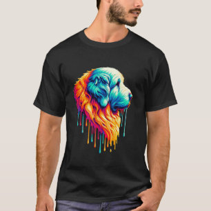 Dripping Paint Art Old English Sheepdog T-Shirt