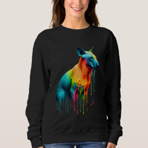 Dripping Paint Art Peruvian Hairless Dog Sweatshirt