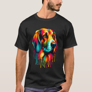 Dripping Paint Art Swiss Hound Schweizer Laufhund T-Shirt