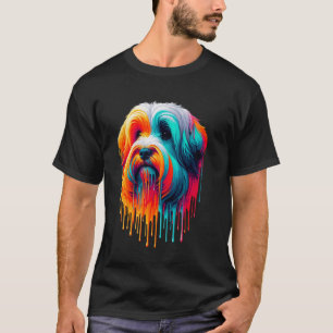 Dripping Paint Art Tibetan Terrier T-Shirt