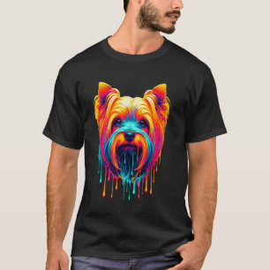 Dripping Paint Art Yorkshire Terrier Terriers York T-Shirt