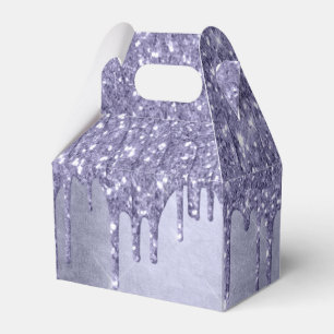 Dripping Purple Glitter   Chic Lavender Icing Pour Favour Box