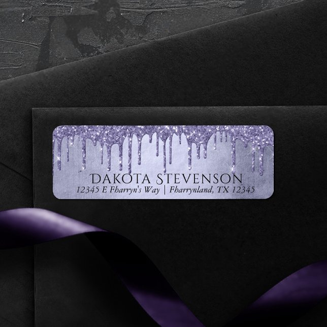 Dripping Purple Glitter | Lavender Icing Address (Creator Uploaded)