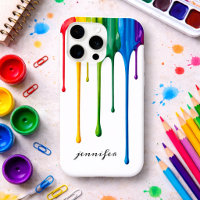 Dripping Rainbow Paint Monogram