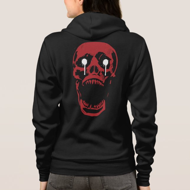 Dripping Red Skull: Gothic Edge Hoodie (Back)
