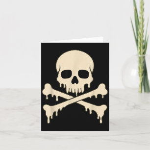 Dripping Skull Crossbones Horror Pirate Skeleton Card