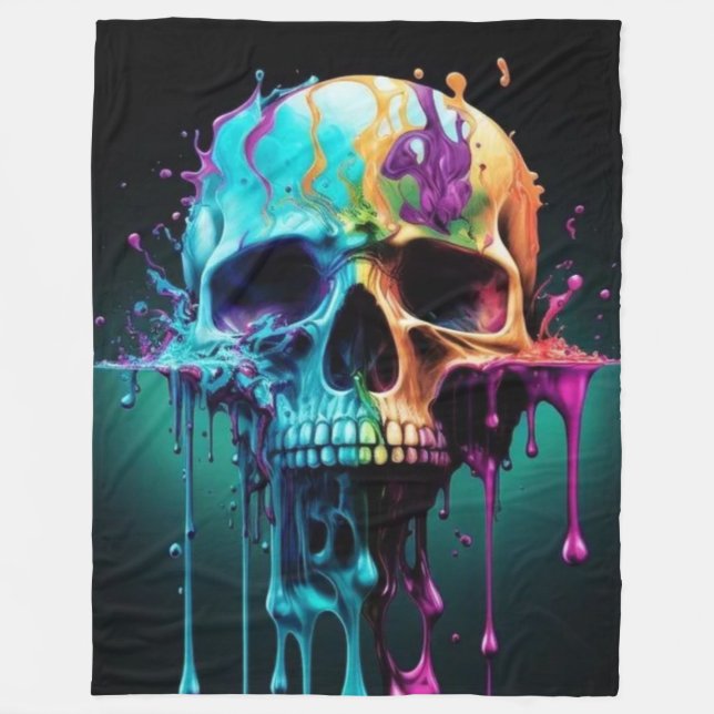 DRIPPING SKULL FLEECE BLANKET (Front)