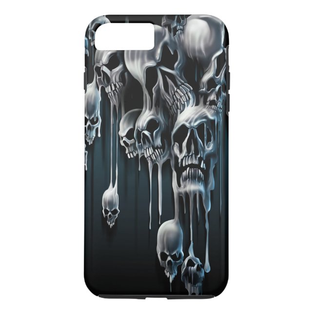 Dripping Skulls Case-Mate iPhone Case (Back)