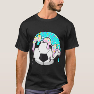 Dripping Soccer Ice Cream Drip Sport Sprinkles Mel T-Shirt