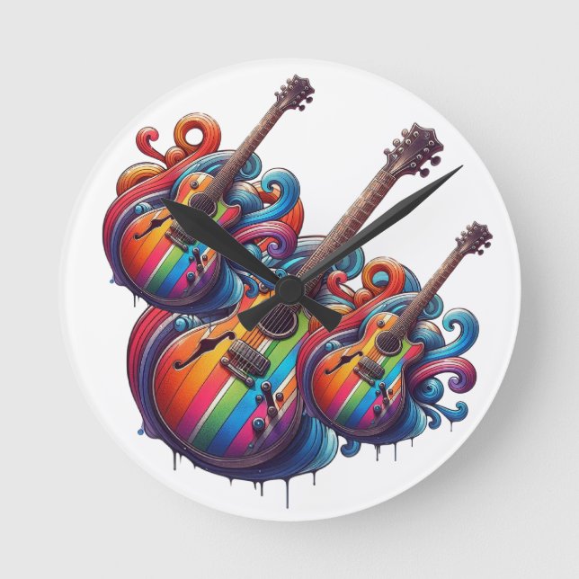 Dripping Sound Round Clock (Front)