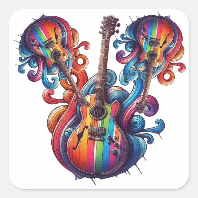Dripping Sound Square Sticker (Front)
