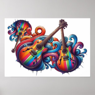 Dripping Sound Wood Wall Art