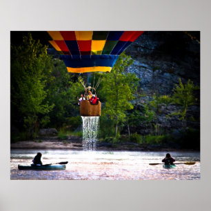Dripping Wet  Hot Air Balloons Poster